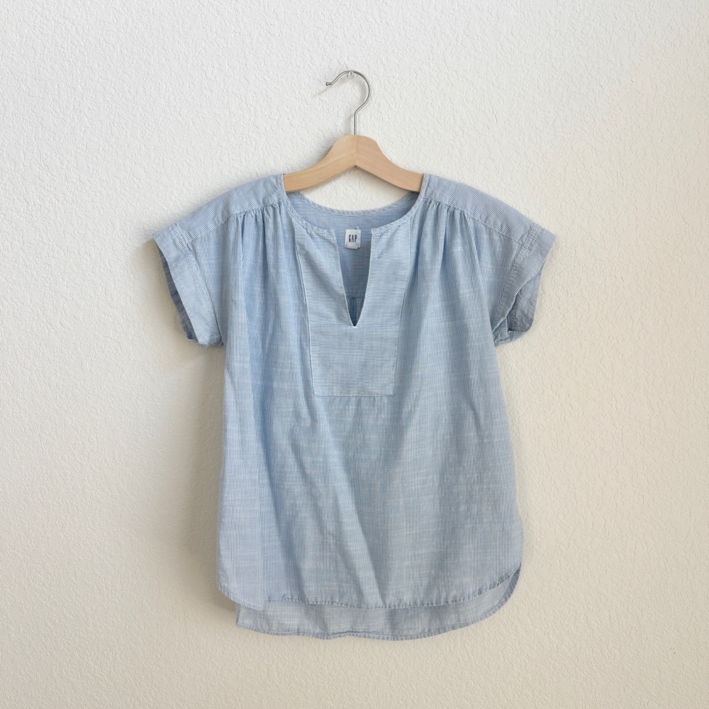 gap pinstripe blouse